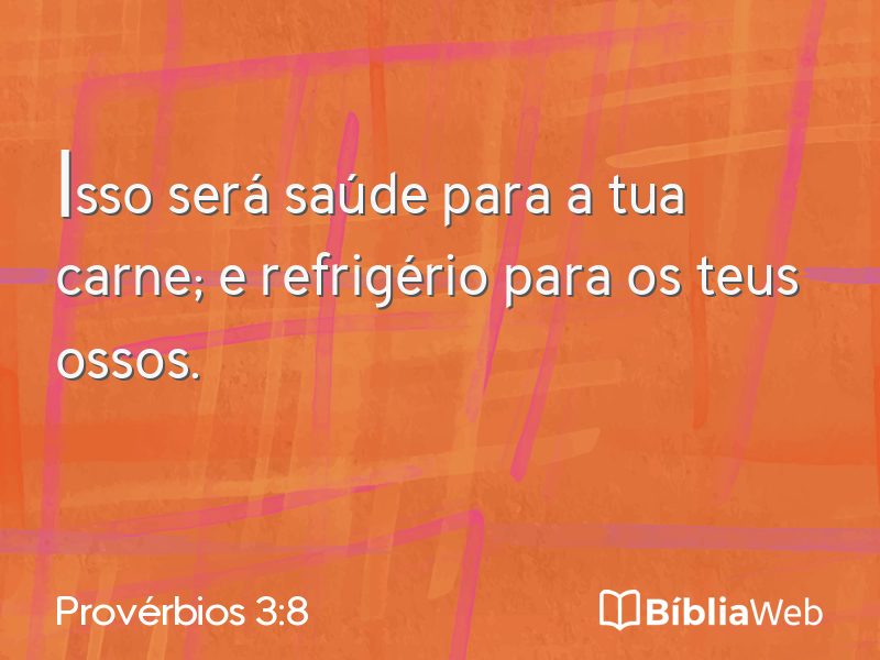 Provérbios 3:8 em imagem para compartilhar