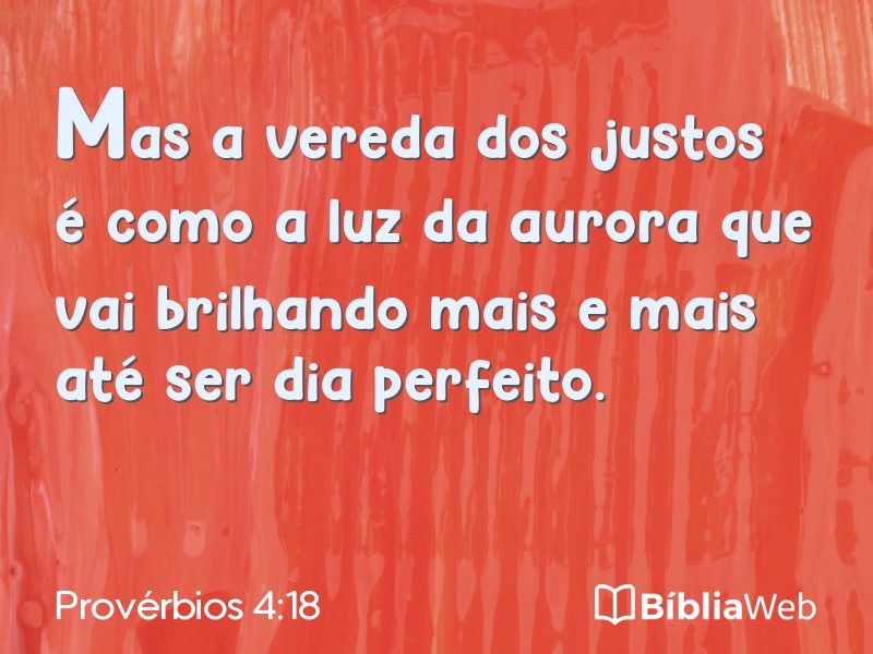 Provérbios 4:18 em imagem para compartilhar