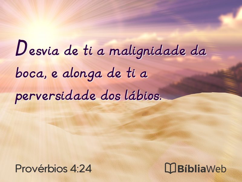 Provérbios 4:24 em imagem para compartilhar