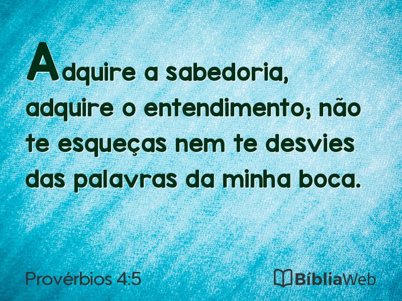 Provérbios 4:5 em imagem para compartilhar