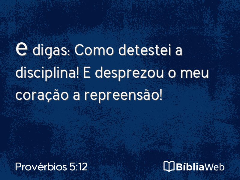 Provérbios 5:12 em imagem para compartilhar