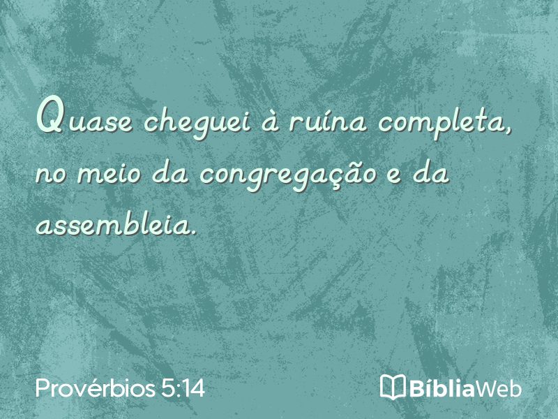 Provérbios 5:14 em imagem para compartilhar