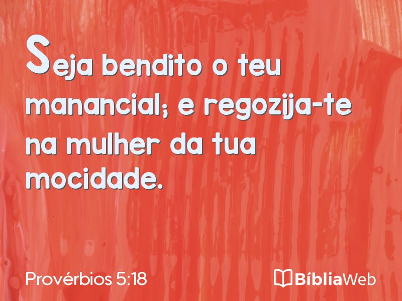 Provérbios 5:18 em imagem para compartilhar