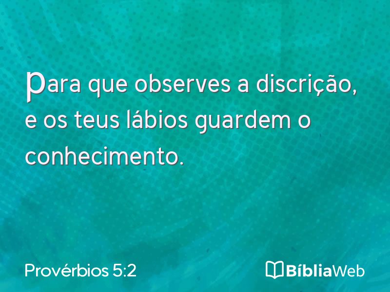 Provérbios 5:2 em imagem para compartilhar