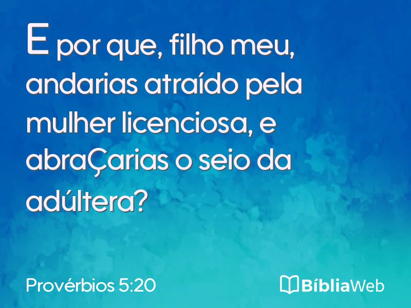 Provérbios 5:20 em imagem para compartilhar