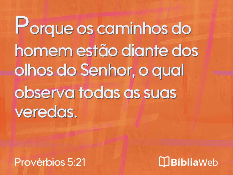 Provérbios 5:21 em imagem para compartilhar
