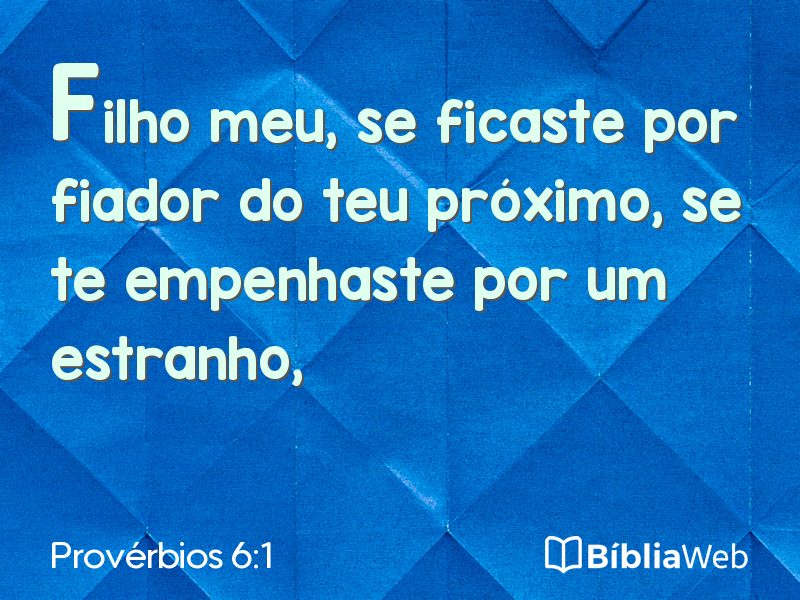 Provérbios 6:1 em imagem para compartilhar