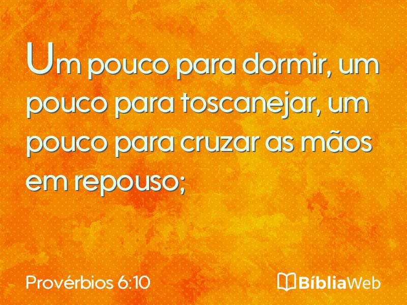 Provérbios 6:10 em imagem para compartilhar
