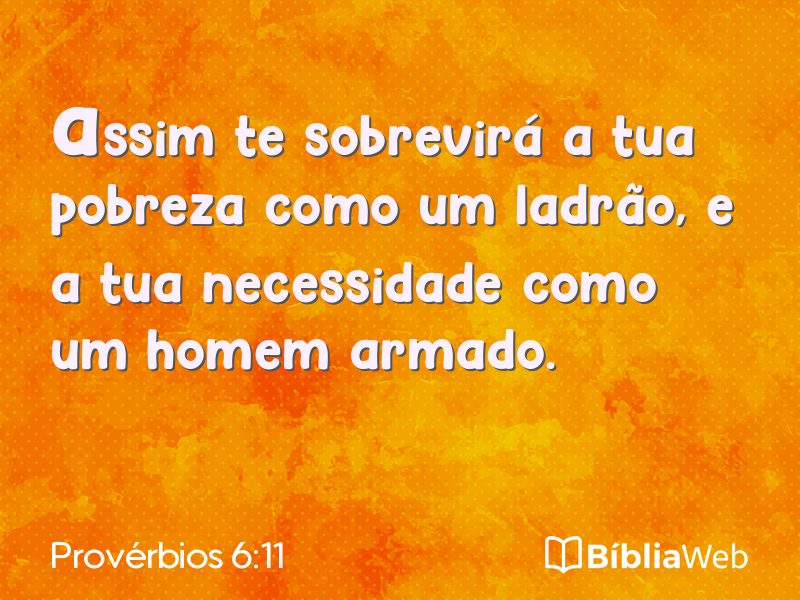 Provérbios 6:11 em imagem para compartilhar