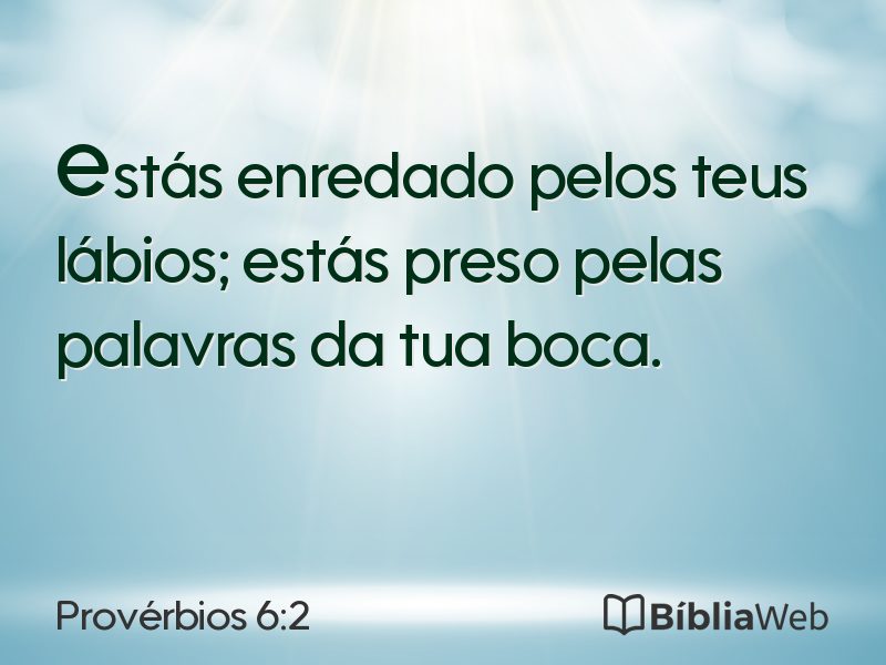 Provérbios 6:2 em imagem para compartilhar