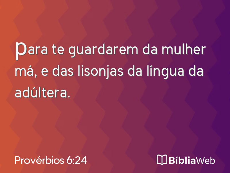 Provérbios 6:24 em imagem para compartilhar
