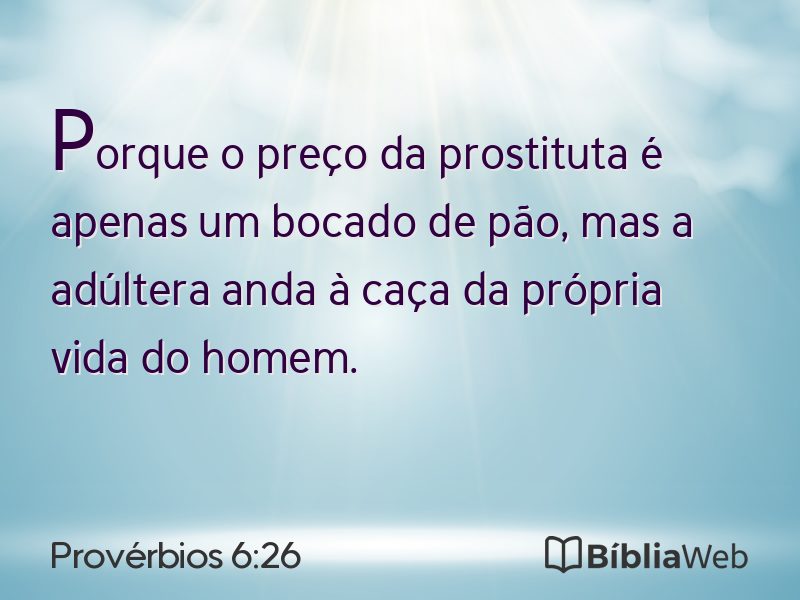 Provérbios 6:26 em imagem para compartilhar