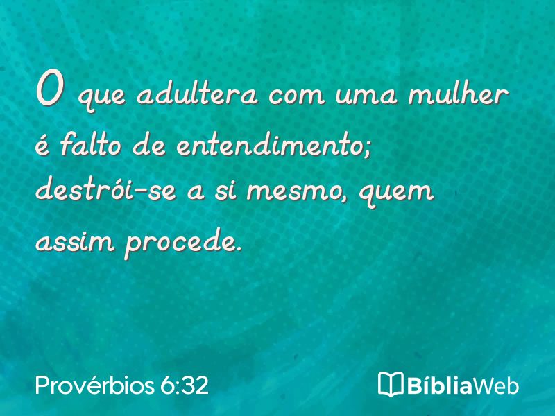 Provérbios 6:32 em imagem para compartilhar