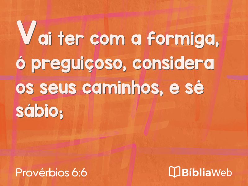 Provérbios 6:6 em imagem para compartilhar
