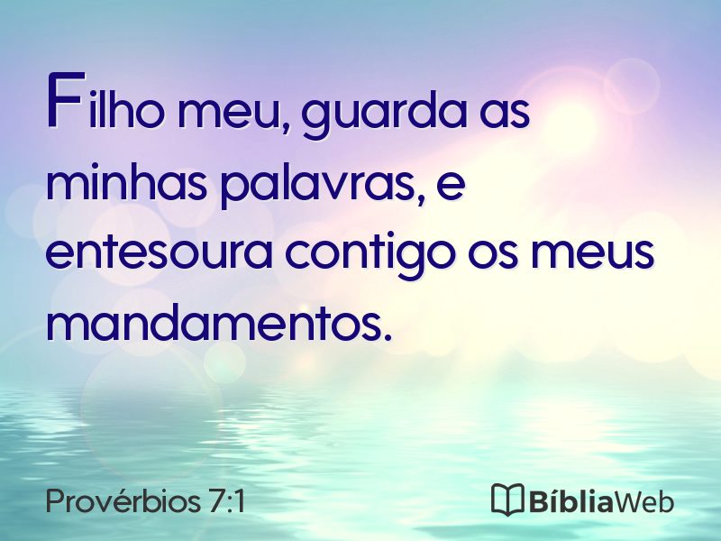 Provérbios 7:1 em imagem para compartilhar