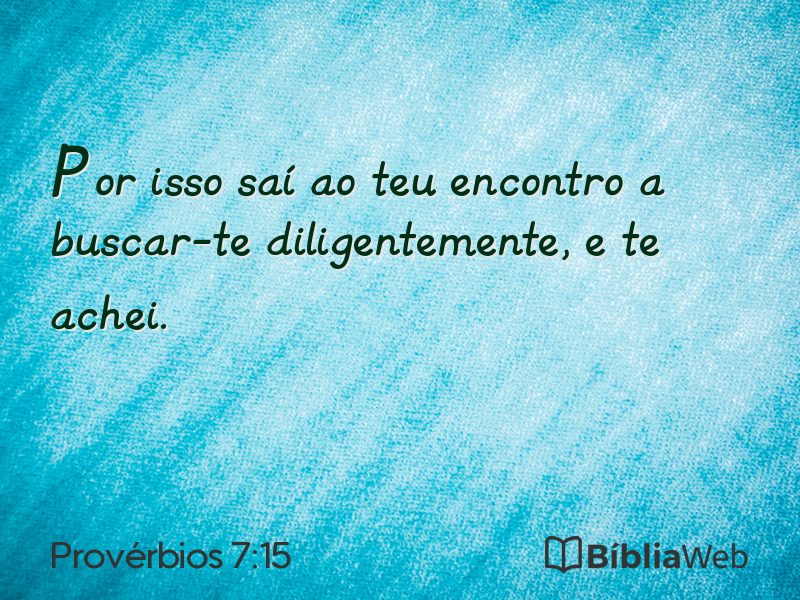 Provérbios 7:15 em imagem para compartilhar