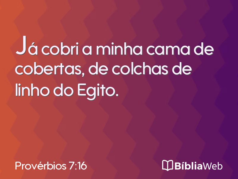 Provérbios 7:16 em imagem para compartilhar