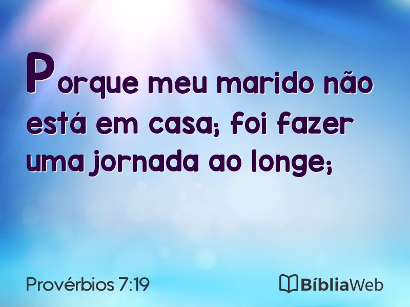 Provérbios 7:19 em imagem para compartilhar