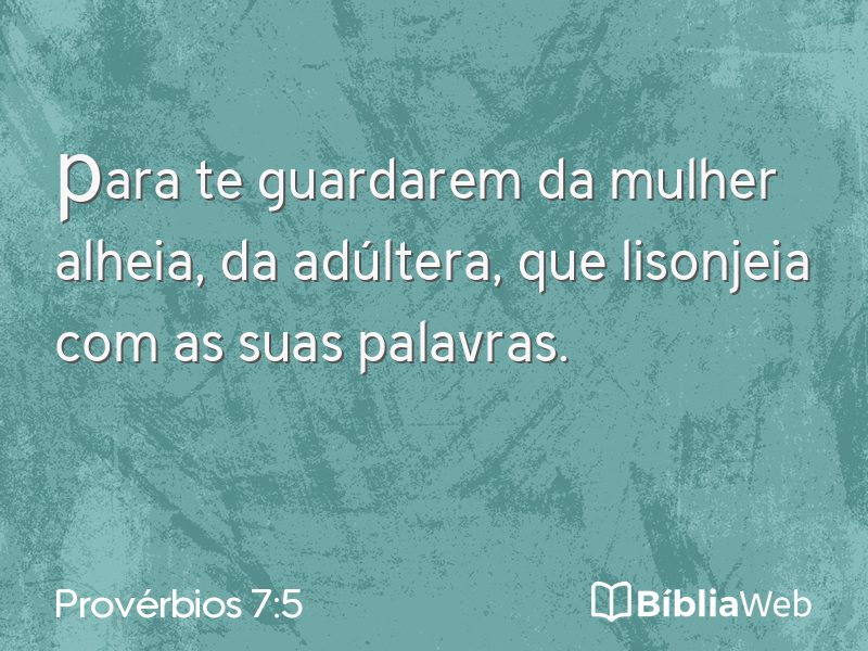 Provérbios 7:5 em imagem para compartilhar
