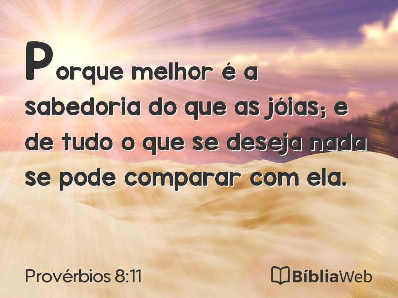 Provérbios 8:11 em imagem para compartilhar