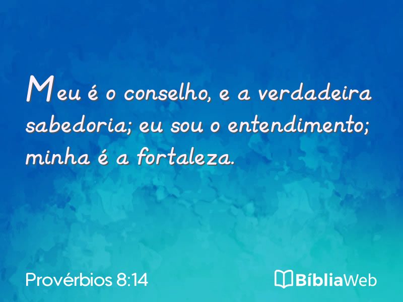 Provérbios 8:14 em imagem para compartilhar