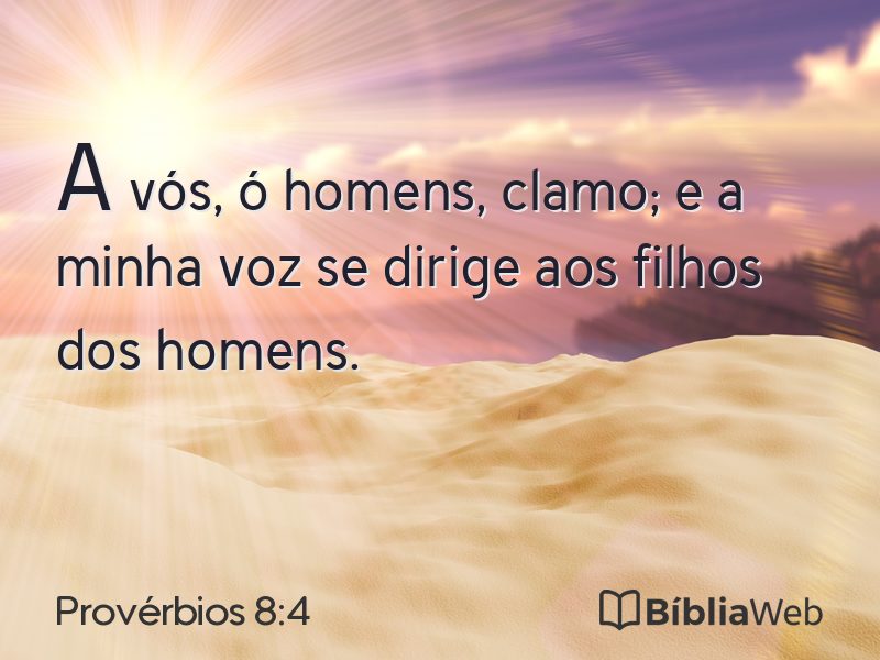 Provérbios 8:4 em imagem para compartilhar