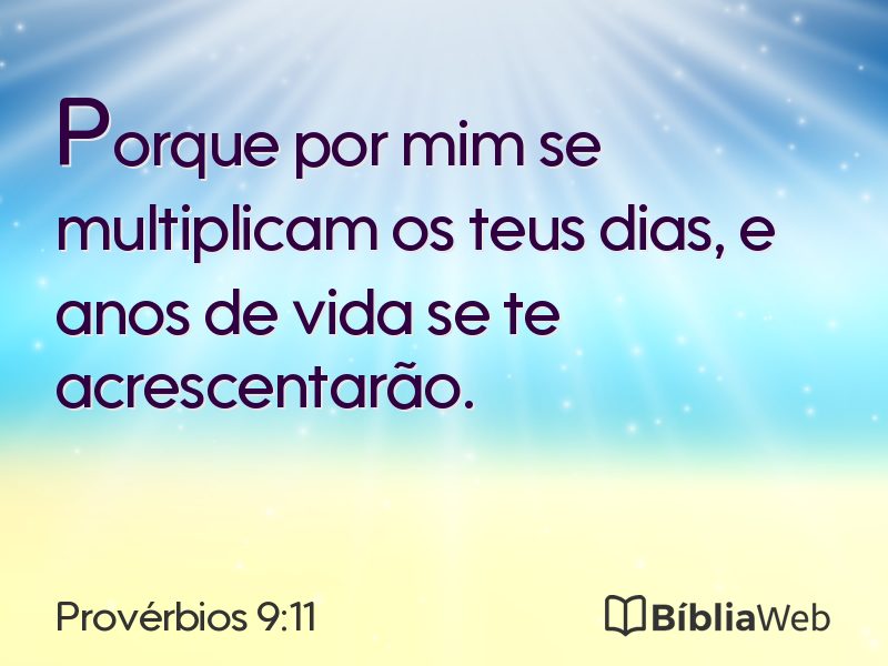 Provérbios 9:11 em imagem para compartilhar