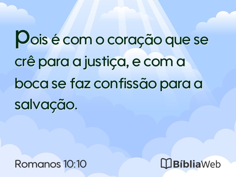 Romanos 10:10 em imagem para compartilhar