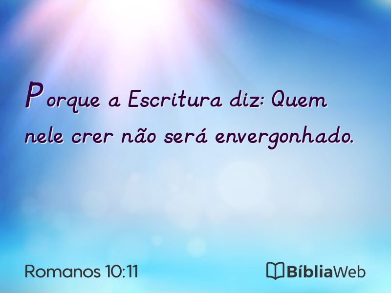Romanos 10:11 em imagem para compartilhar