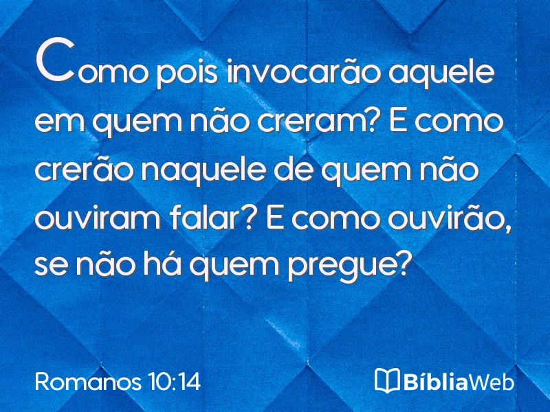 Romanos 10:14 em imagem para compartilhar