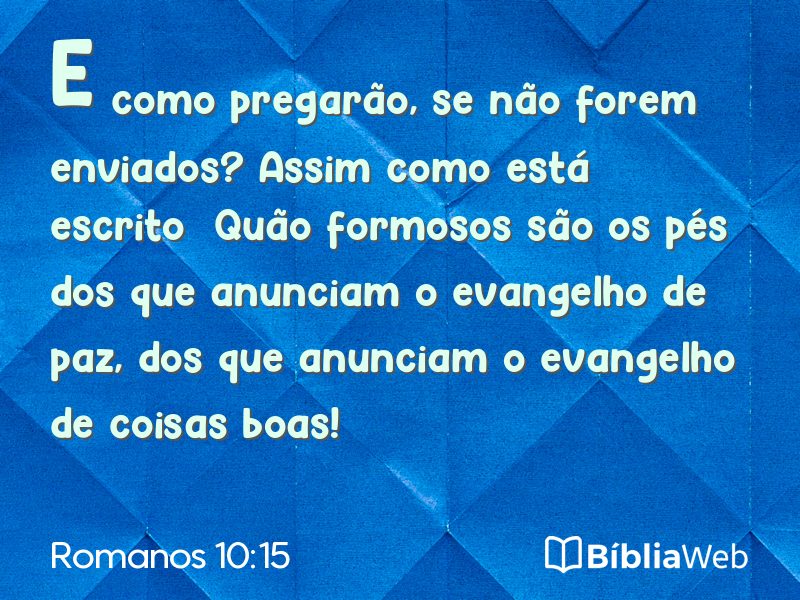 Romanos 10:15 em imagem para compartilhar