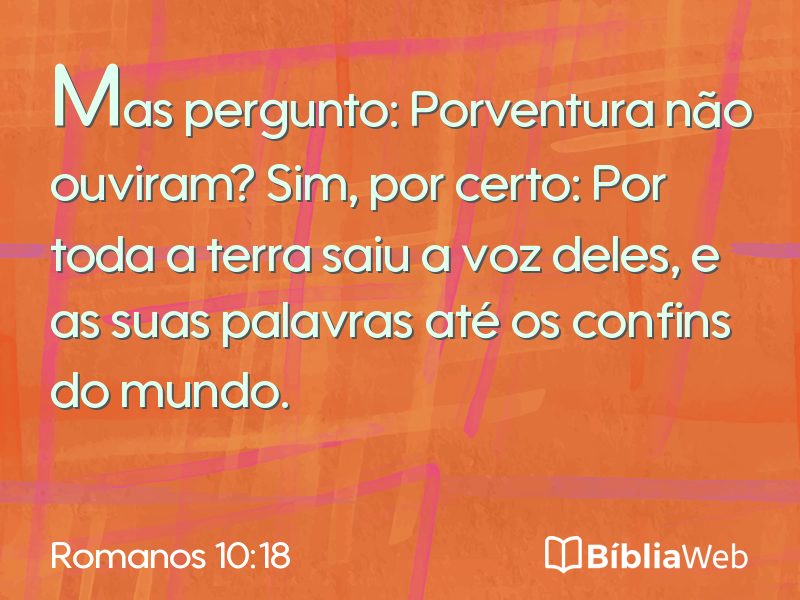 Romanos 10:18 em imagem para compartilhar
