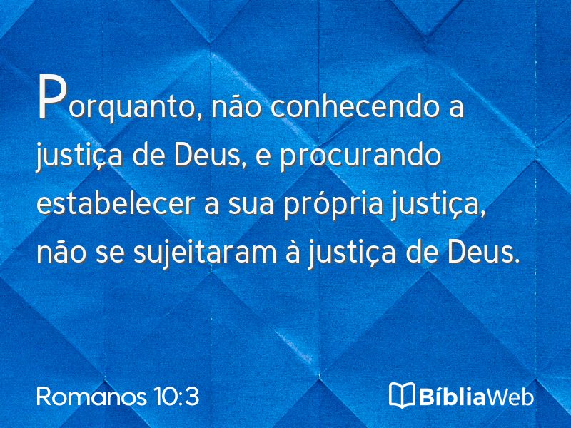 Romanos 10:3 em imagem para compartilhar