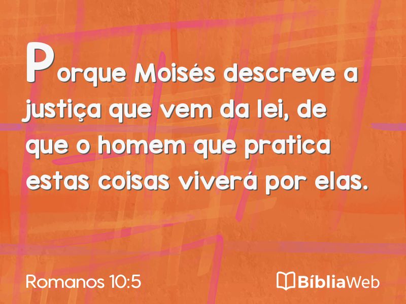 Romanos 10:5 em imagem para compartilhar