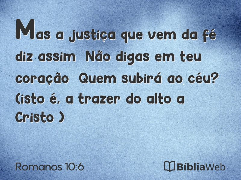 Romanos 10:6 em imagem para compartilhar