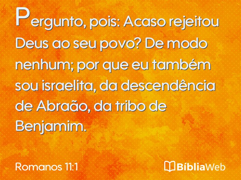 Romanos 11:1 em imagem para compartilhar