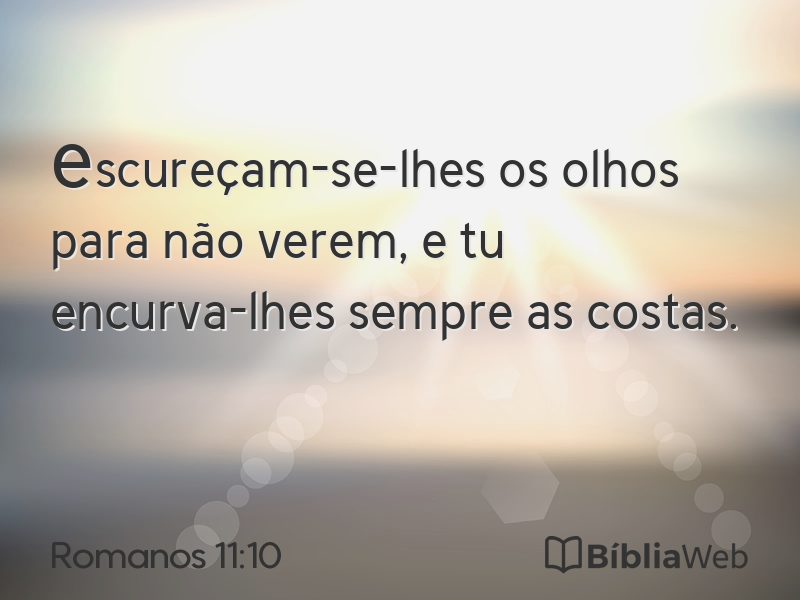 Romanos 11:10 em imagem para compartilhar