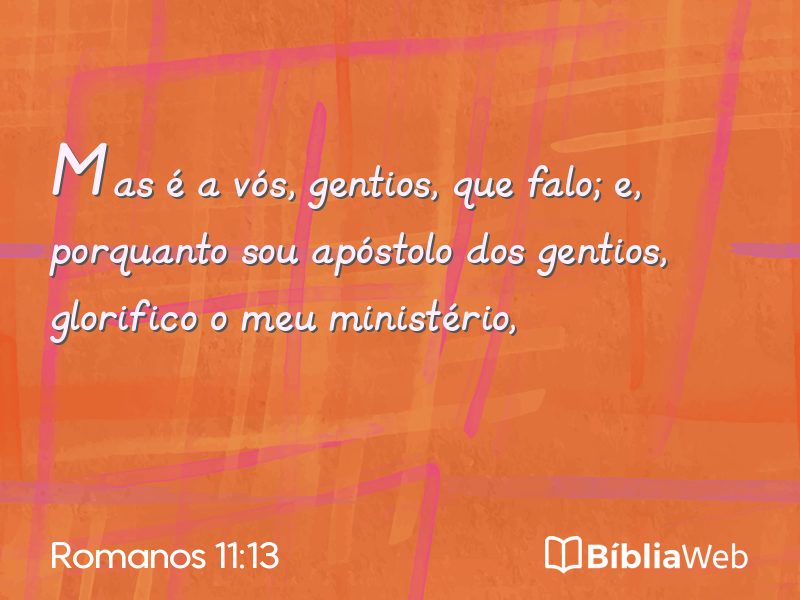 Romanos 11:13 em imagem para compartilhar
