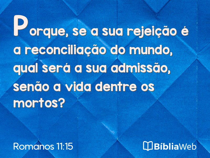 Romanos 11:15 em imagem para compartilhar