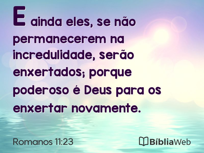 Romanos 11:23 em imagem para compartilhar