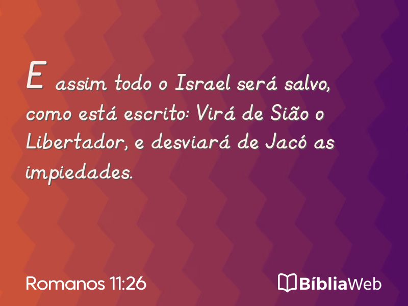 Romanos 11:26 em imagem para compartilhar