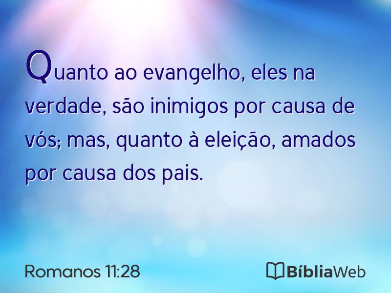 Romanos 11:28 em imagem para compartilhar