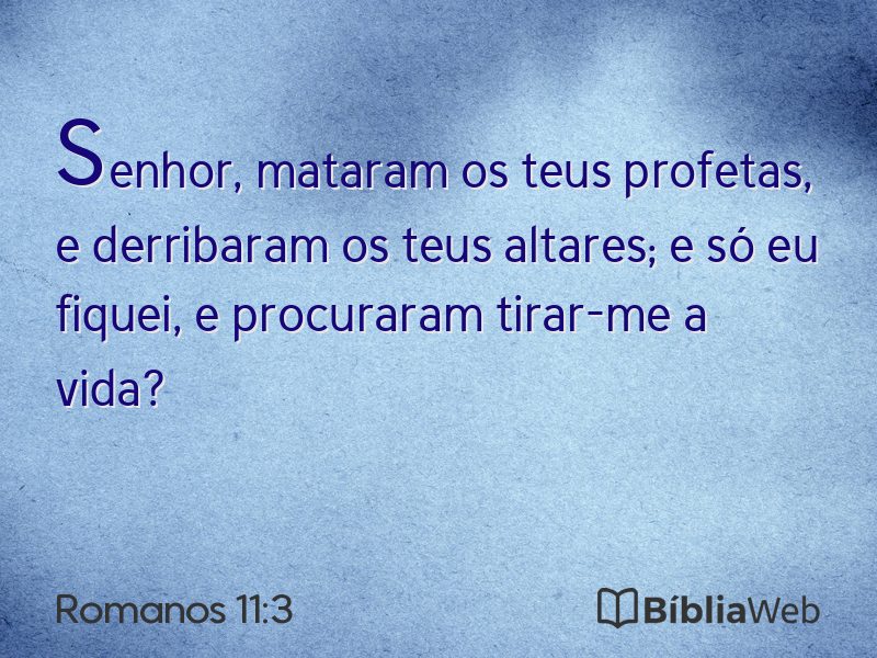 Romanos 11:3 em imagem para compartilhar