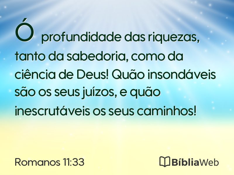 Romanos 11:33 em imagem para compartilhar