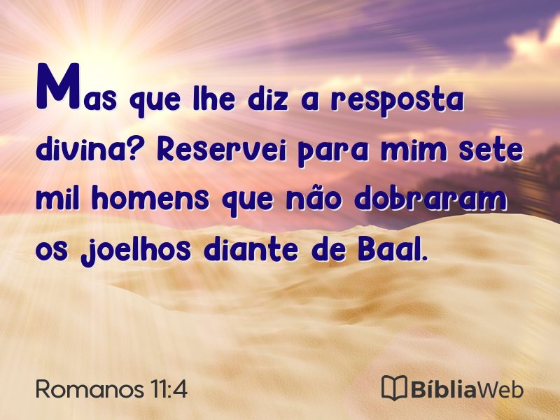 Romanos 11:4 em imagem para compartilhar