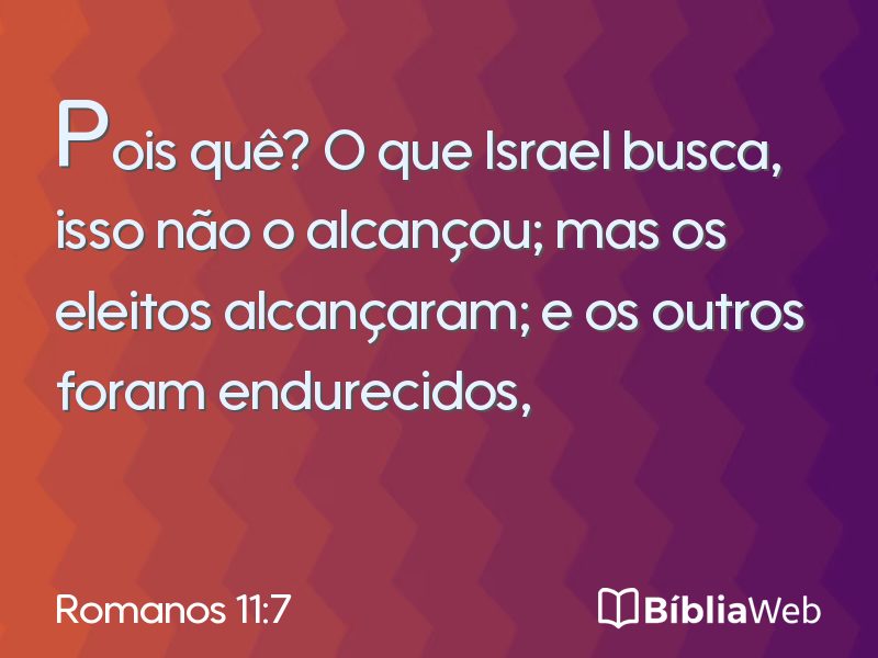 Romanos 11:7 em imagem para compartilhar