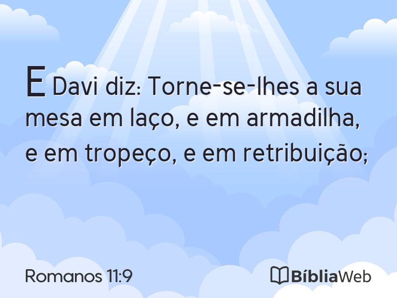 Romanos 11:9 em imagem para compartilhar