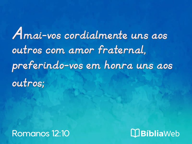 Romanos 12:10 em imagem para compartilhar