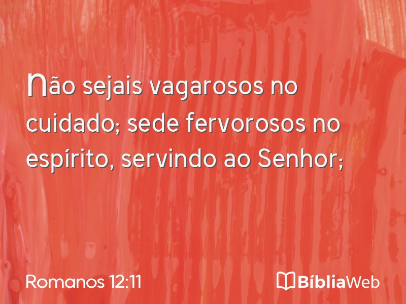 Romanos 12:11 em imagem para compartilhar