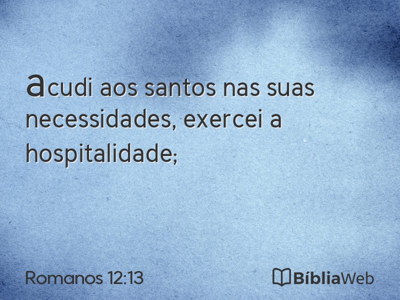 Romanos 12:13 em imagem para compartilhar